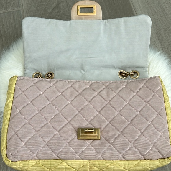 Chanel Tricolor Reissue 2.55 Quilted Canvas 226 Jumbo Flap Bag - Picture 9 of 12